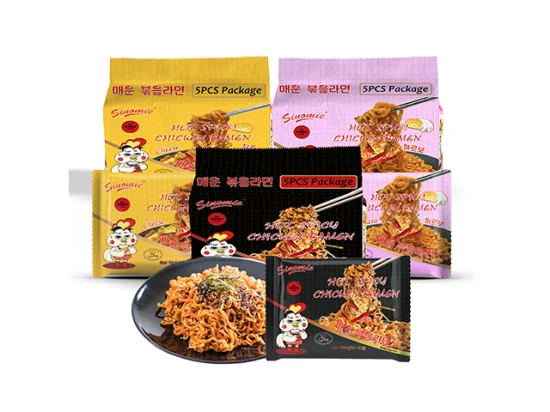 中国のホットスパイシーチキン味韓国ラーメンファーストフードインスタント韓国ブランドヌードルに似た味